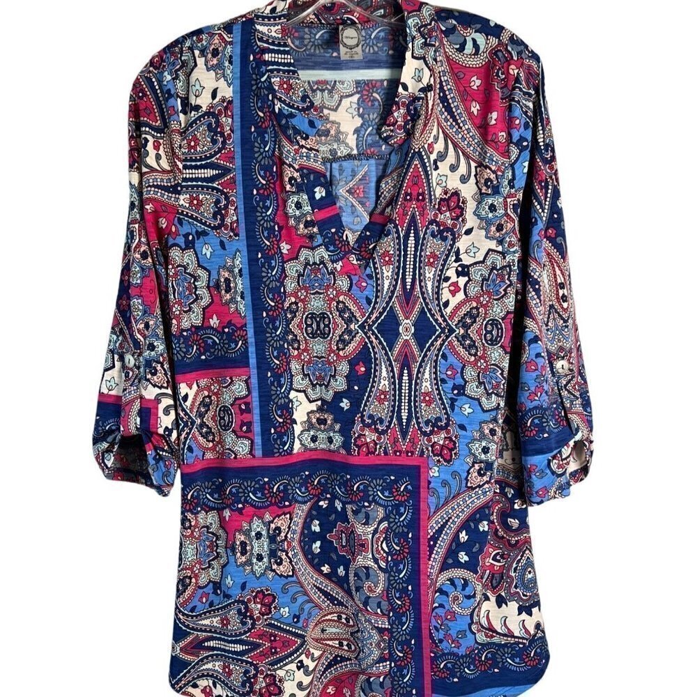 HONEYME Paisley Women's Size Small Long Sleeve Top